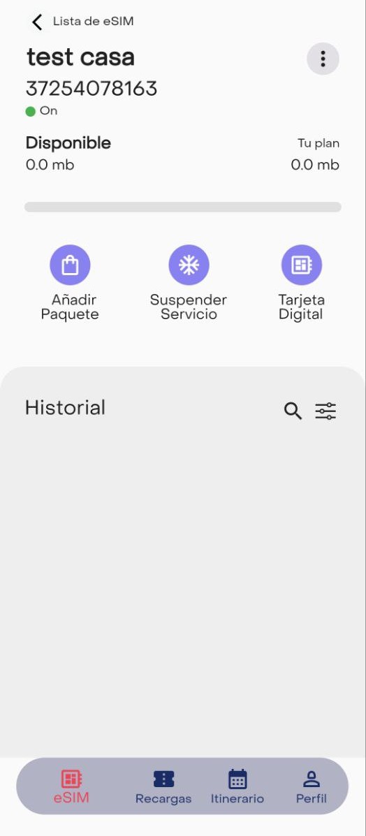 Pantalla de eSIM